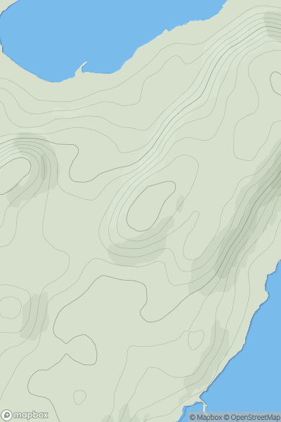 Thumbnail image for Barr Dubh [Oban to Loch Fyne] showing contour plot for surrounding peak
